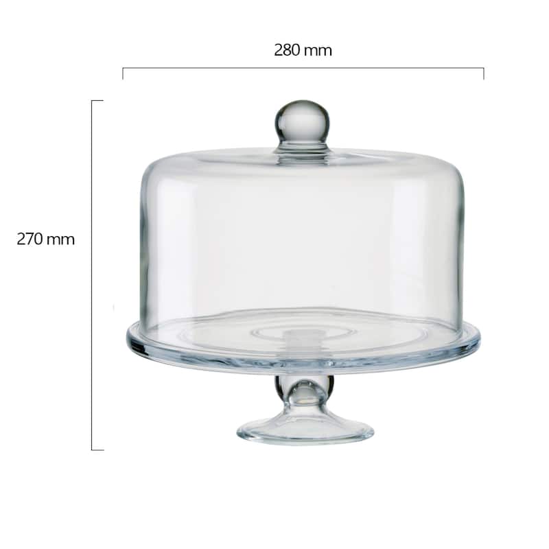 Artland Simplicity Cake Stand with Straight Sided Dome - 11" D x 11.4" H
