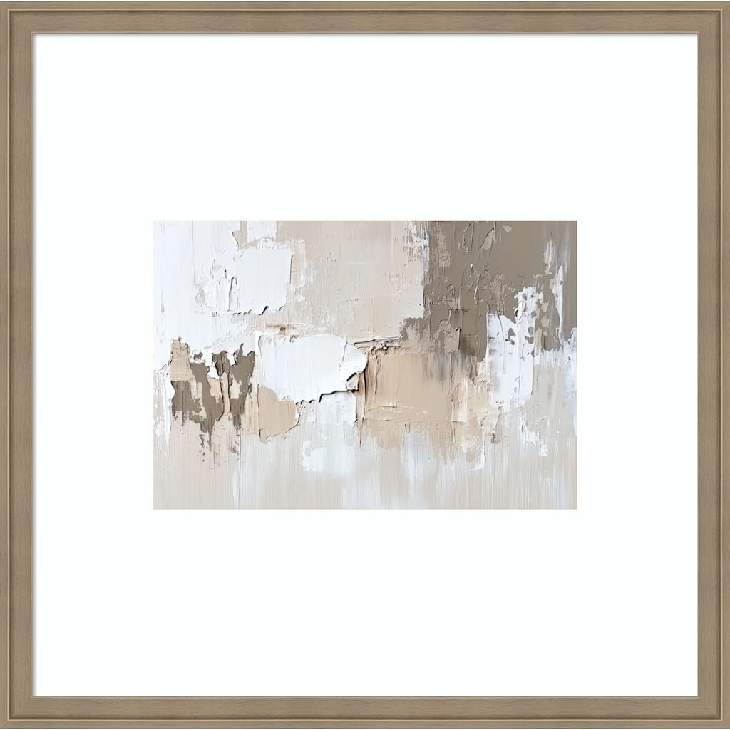 Textured Silence No. 2 by Irena Orlov Wood Framed Wall Art Print - Florence Light Brown