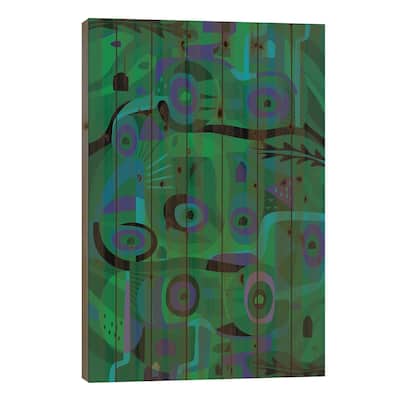 Cabins In The Sea Print On Wood by Charles Harker - Multi-Color