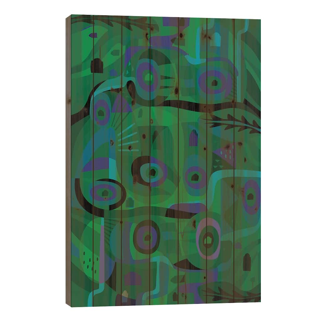 Cabins In The Sea Print On Wood by Charles Harker - Multi-Color