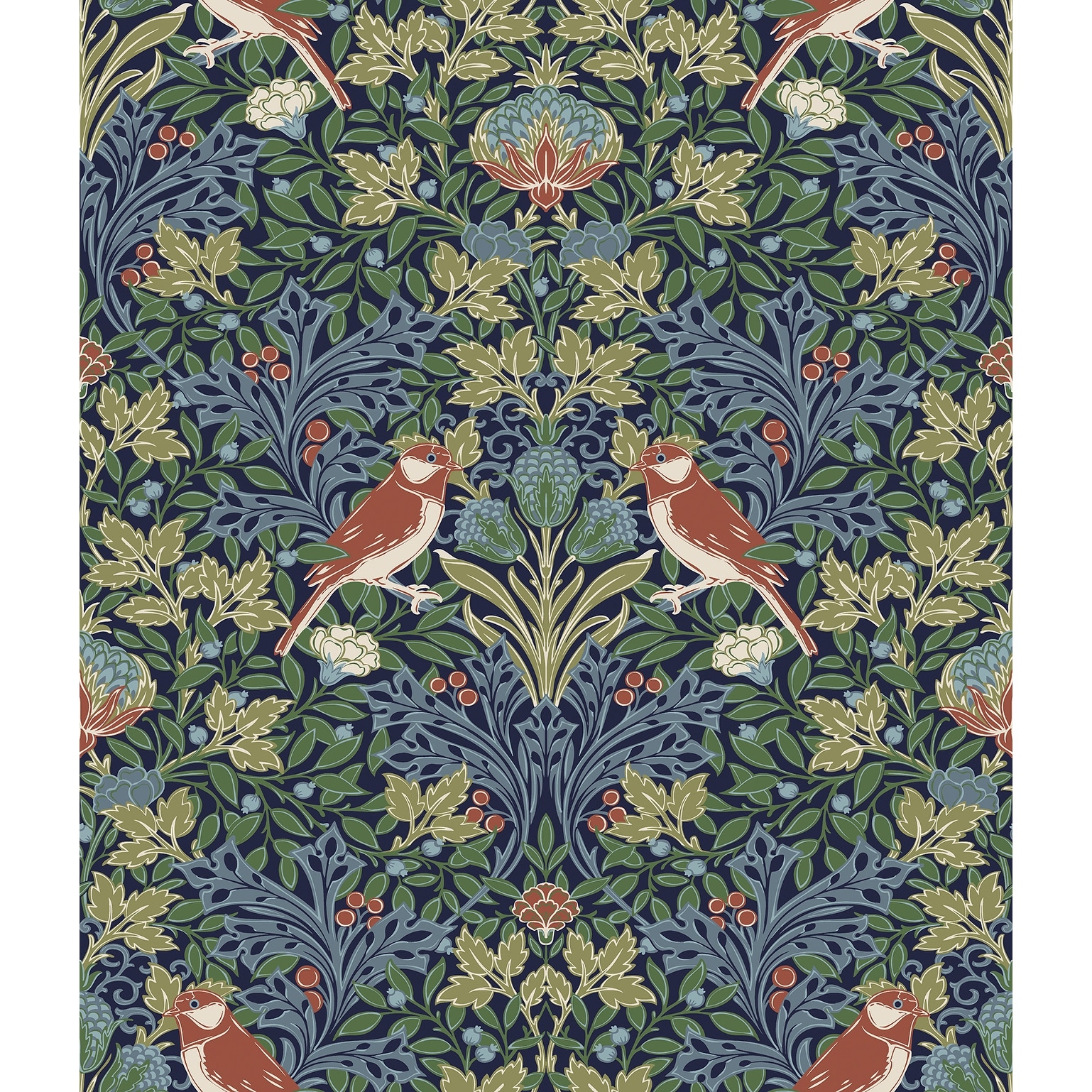 RoomMates Garden Aviary Jewel Peel and Stick Wallpaper