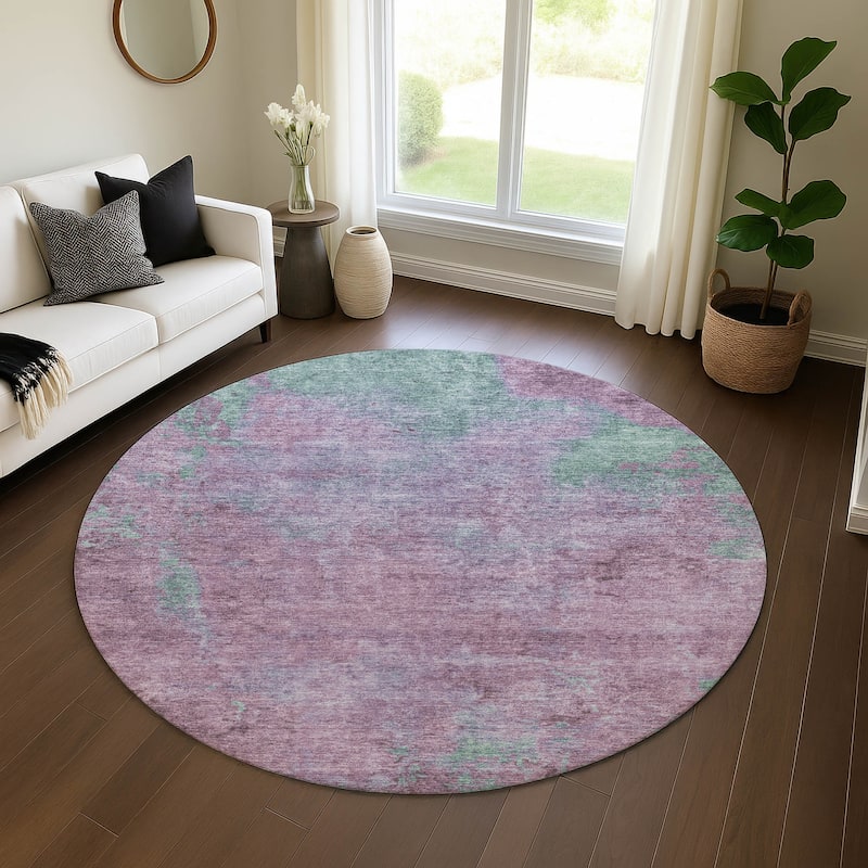 Premium Washable Super Soft Solid Ombre Mayfield Rug - Lavender - 8' x 8'