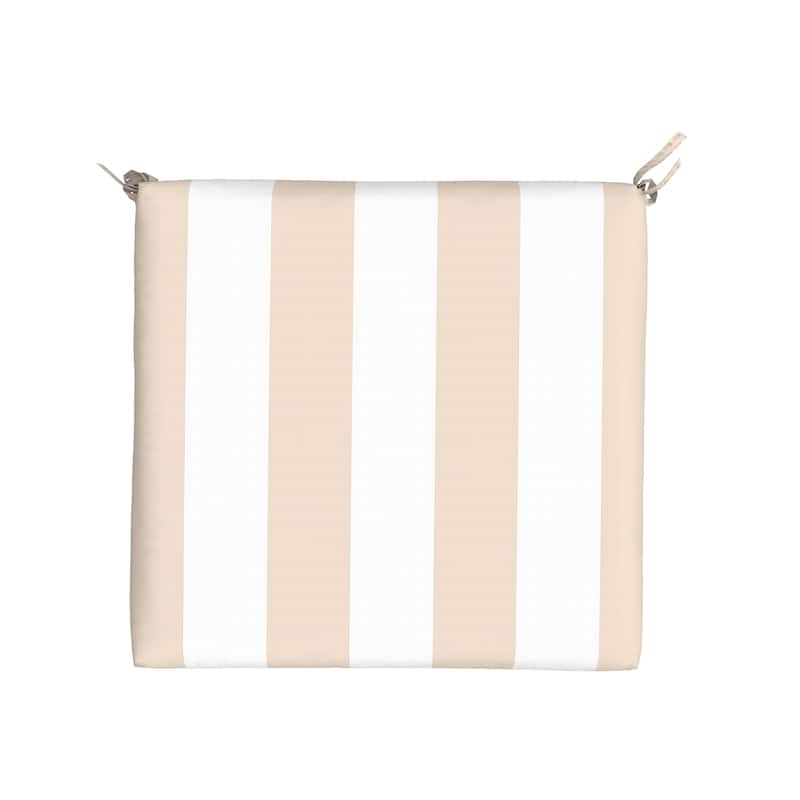Island Retreat All-Weather Outdoor Striped Seat Cushion (Set of 2)