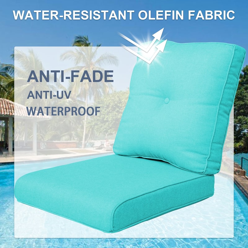 Outdoor Lounge Chair Replacement Cushion For Patio Chair - N/A - Sky Blue