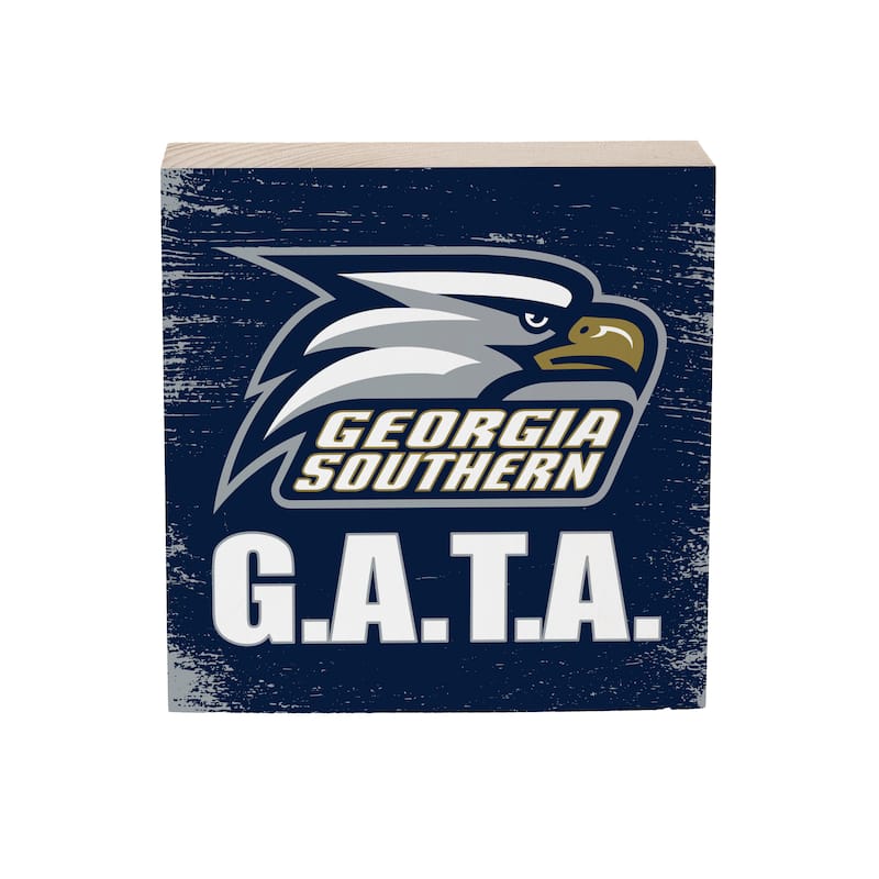 Georgia Southern University Wooden Tabletop Mantel Shelf Sign