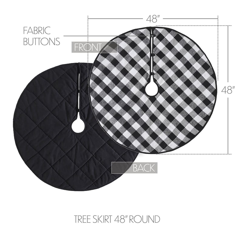 Annie Black Check Tree Skirt 24