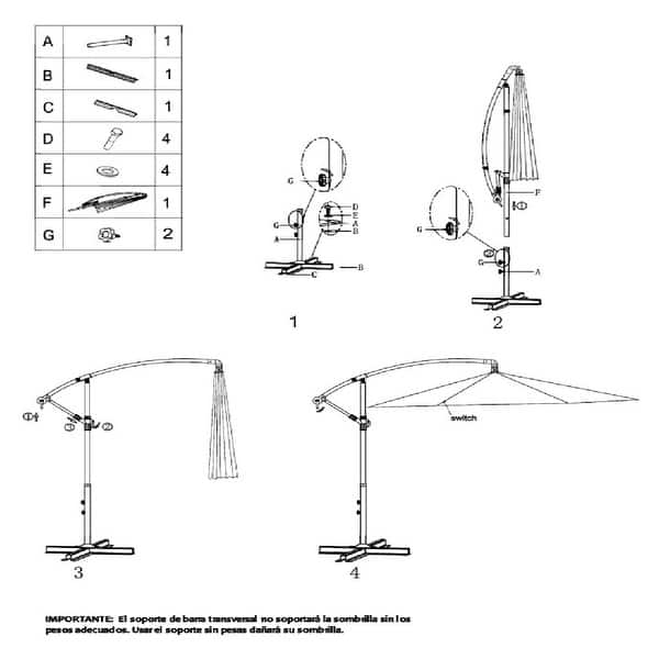 Shop 10ft Cantilever Patio Umbrella Overstock 31846875