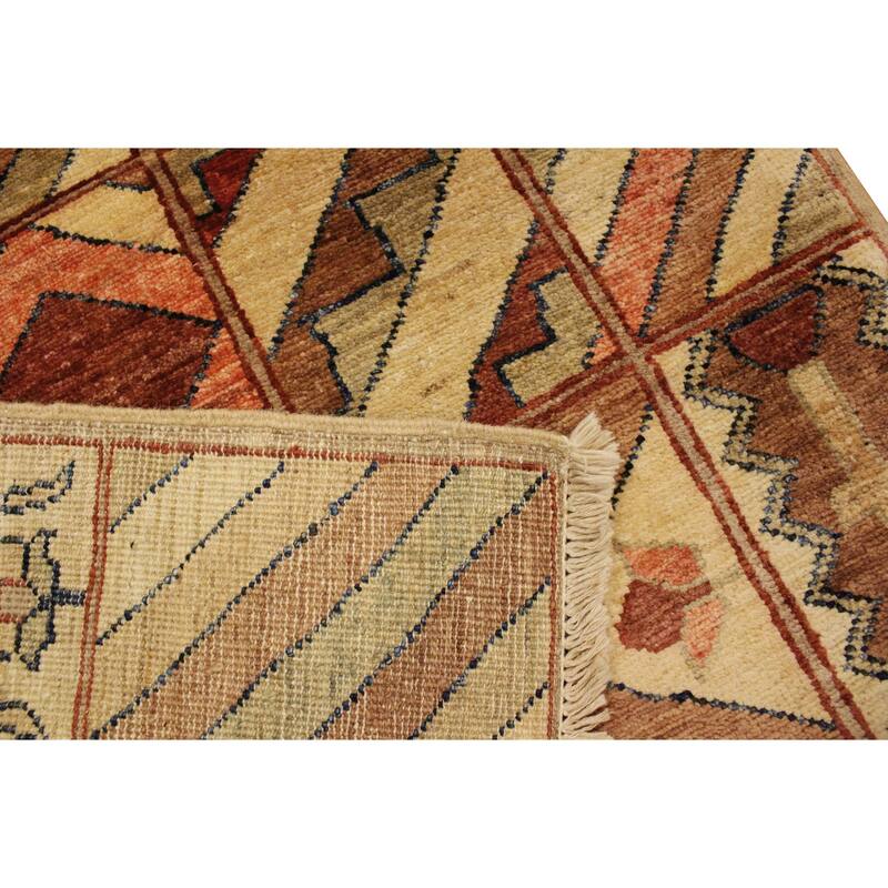 Rustica Mosaic Gabbeh Hand-Knotted Wool Area Rug