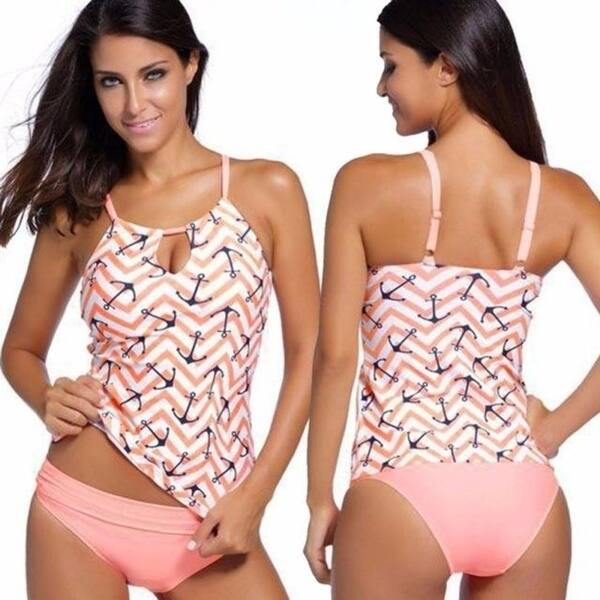 Shop 2018 Hot Women Swimwear 2 Pieces Tankini With Shorts Sporty
