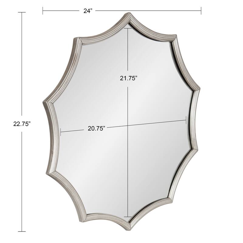 Kate and Laurel Lalina Scalloped Round Framed Accent Mirror
