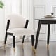 preview thumbnail 1 of 7, Manhattan Comfort Ola Chenille Wood Dining Chair Single - Cream