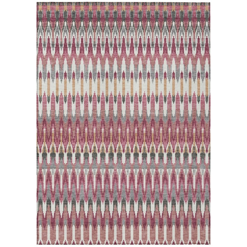 Machine Washable Indoor/ Outdoor Chantille Moroccan Boho Rug