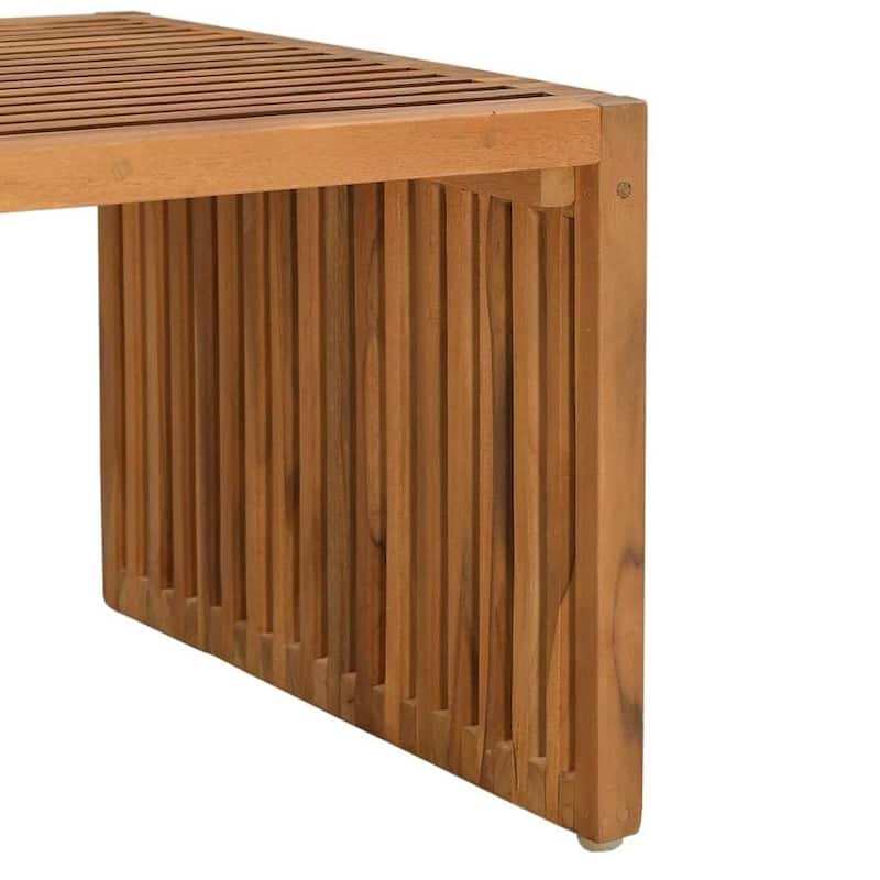 vidaXL Garden Side Table Brown Solid teak wood