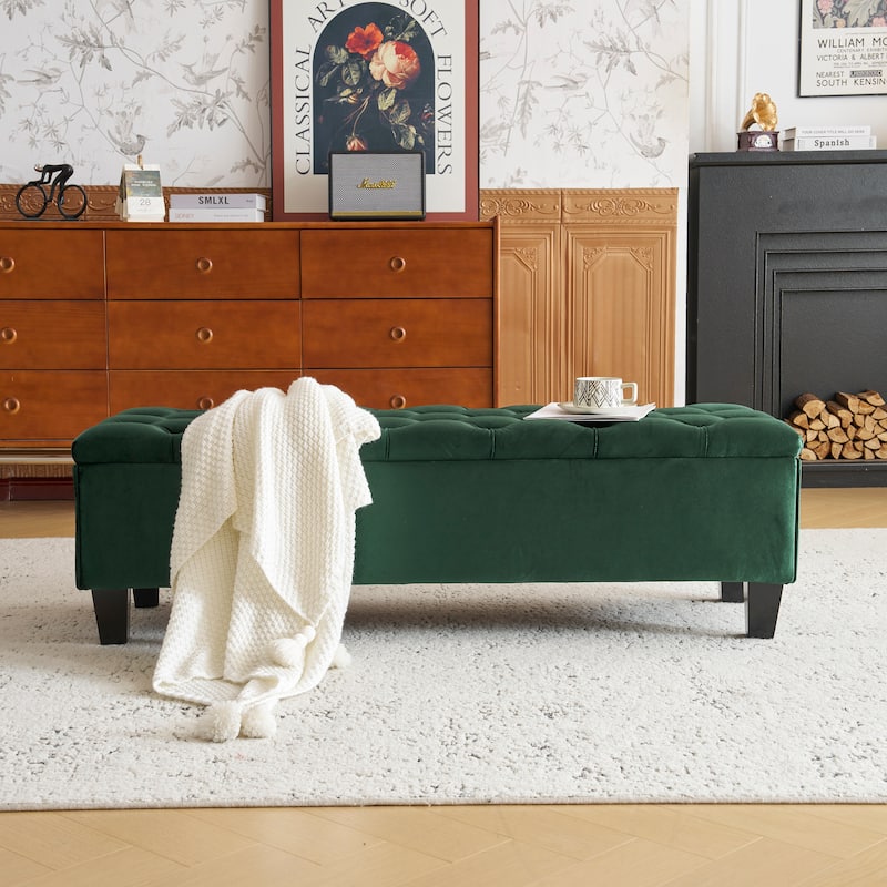 Christopher Knight Home - Isabella Button-Tufted Diamond-Stitched Storage Ottoman Bench