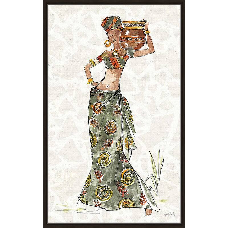 "African Flair VIII" Print on Floating Canvas