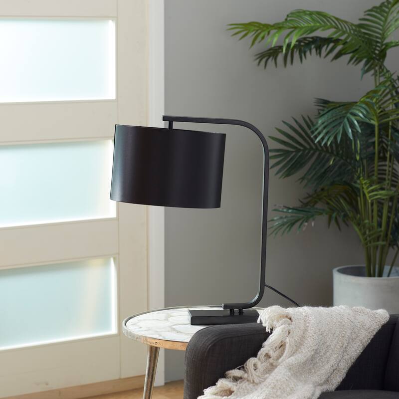 Black Metal Room Desk Lamp - 12 x 18 x 22