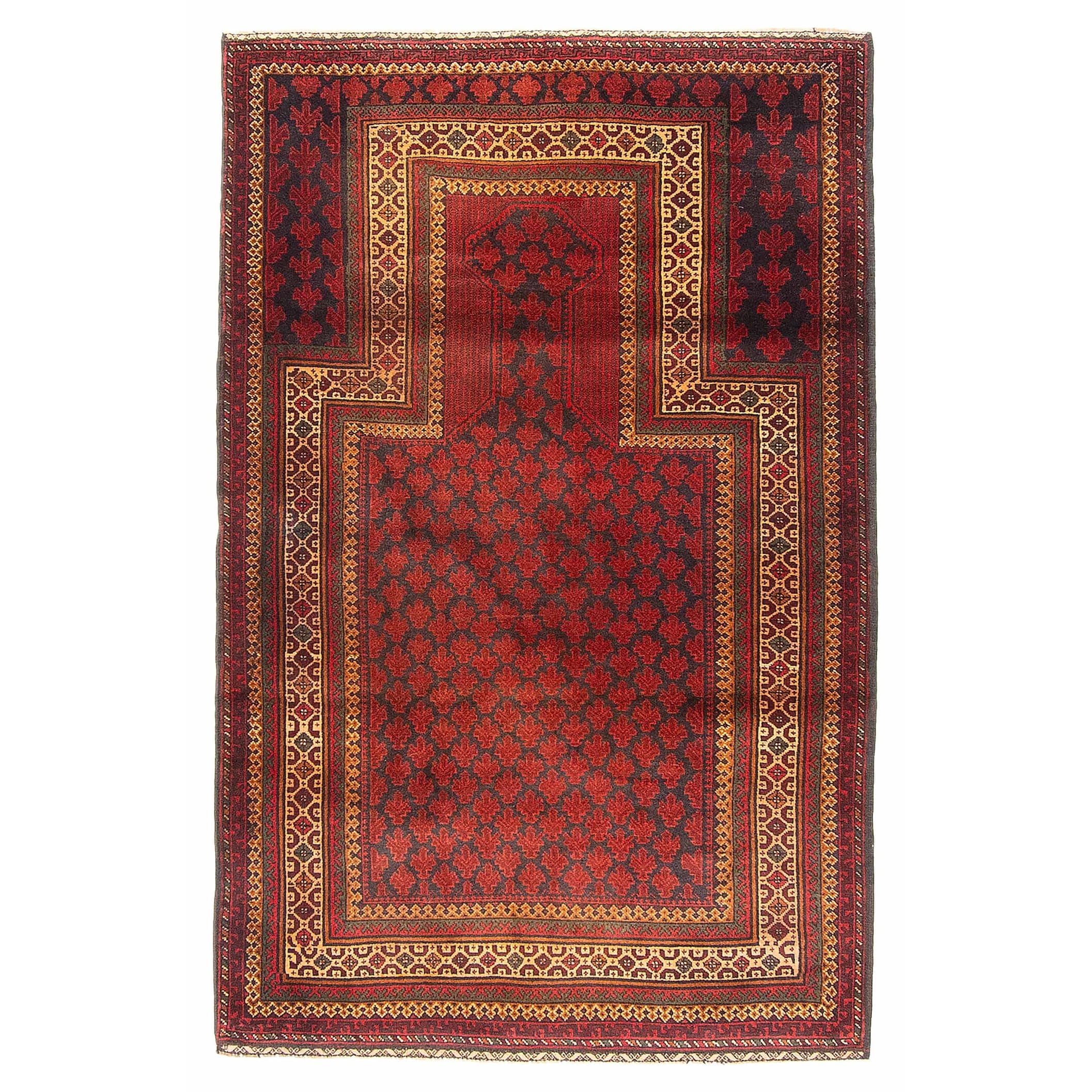 Teimani Burgundy Rug 3'0" x 4'11" - 3'0 x 4'11