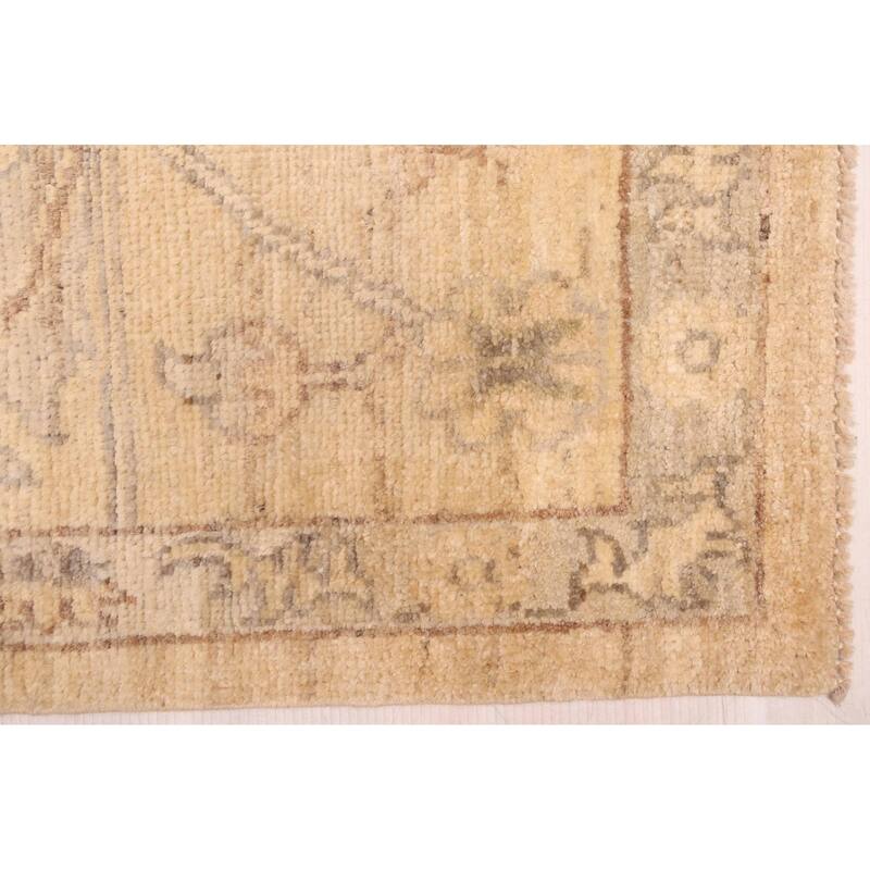 ECARPETGALLERY Hand-knotted Modern Oushak Tan Wool Rug - 9'1 x 11'7