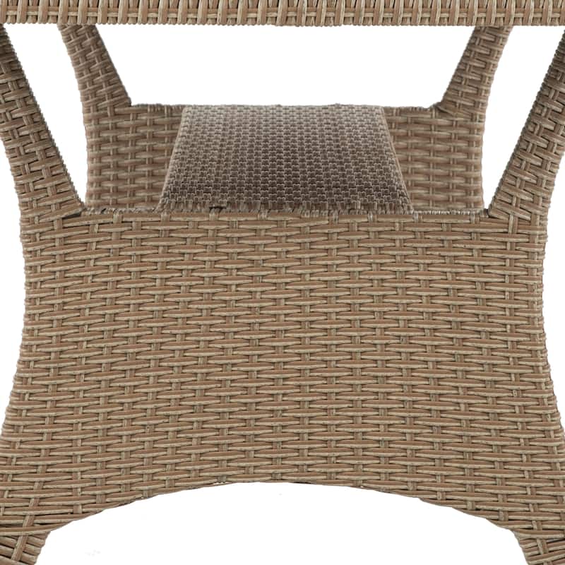 Decker Contemporary 57-inch Wicker Plank-Style Outdoor Dining Table by M&L Co.