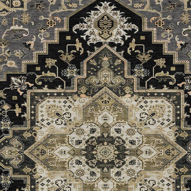 HomeRoots Oriental Traditional Rectangle Outdoor Rug