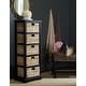 preview thumbnail 6 of 7, SAFAVIEH Vedette 5-Drawer Wicker Basket Storage Chest - 18"W x 14"D x 46"H Distressed Black