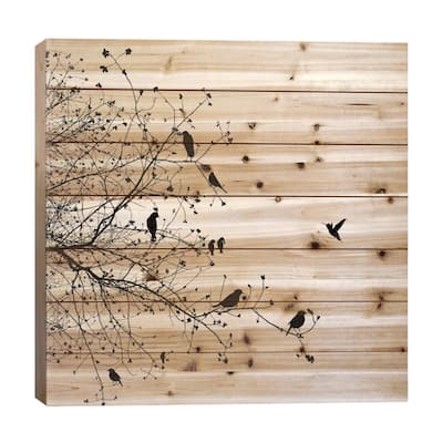 Birds I Print On Wood by GraphINC - Multi-Color