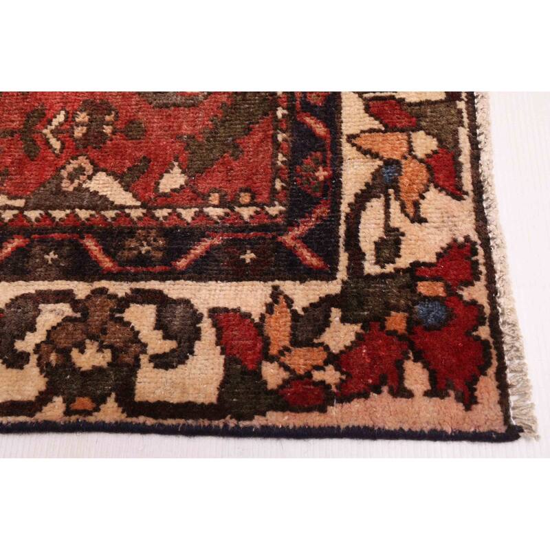 ECARPETGALLERY Hand-knotted Anatolian Vintage Dark Red Wool Rug - 4'6 x 6'2