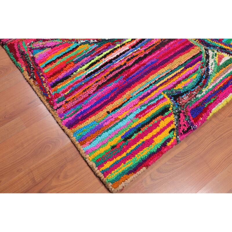 4'x 6' Pink Hand Tufted Oriental Rug - 4' x 6'