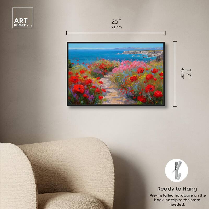 Ocean View Bloom I Canvas by Art Remedy
