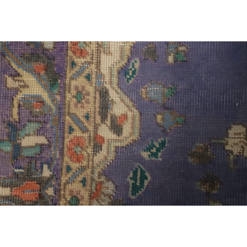 Hand Knotted Oriental 100% Wool Carpet Traditional Floral Purples Tabriz Area Rug - 6' 0'' X 4' 6''