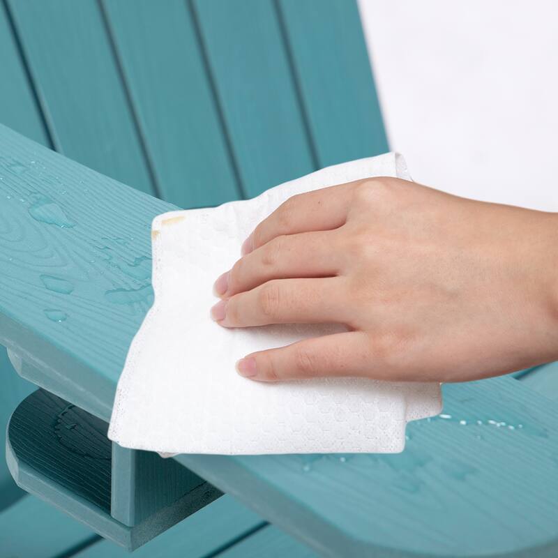 LUE BONA Patio HDPS Adirondack Chair Plastic Weather Resistant Outdoor Chairs Set of 4 - 30 in.W x 35 in.D x 36.5 in.H