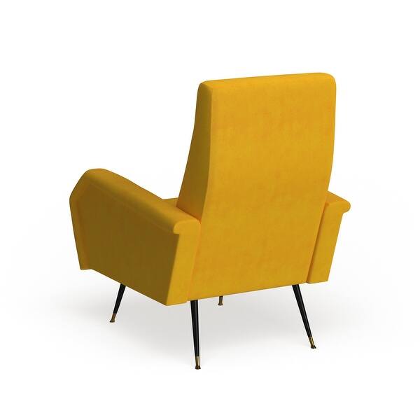 Safavieh Mid Century Modern Retro Aida Velvet Yellow Club Chair 27 5 X 34 8 X 37 Overstock 13341777
