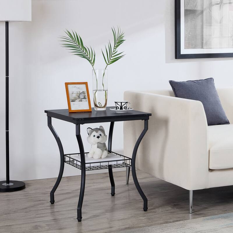 3-Piece Occasional Coffee Table Set, Vintage Living Room Set with 2 End Table