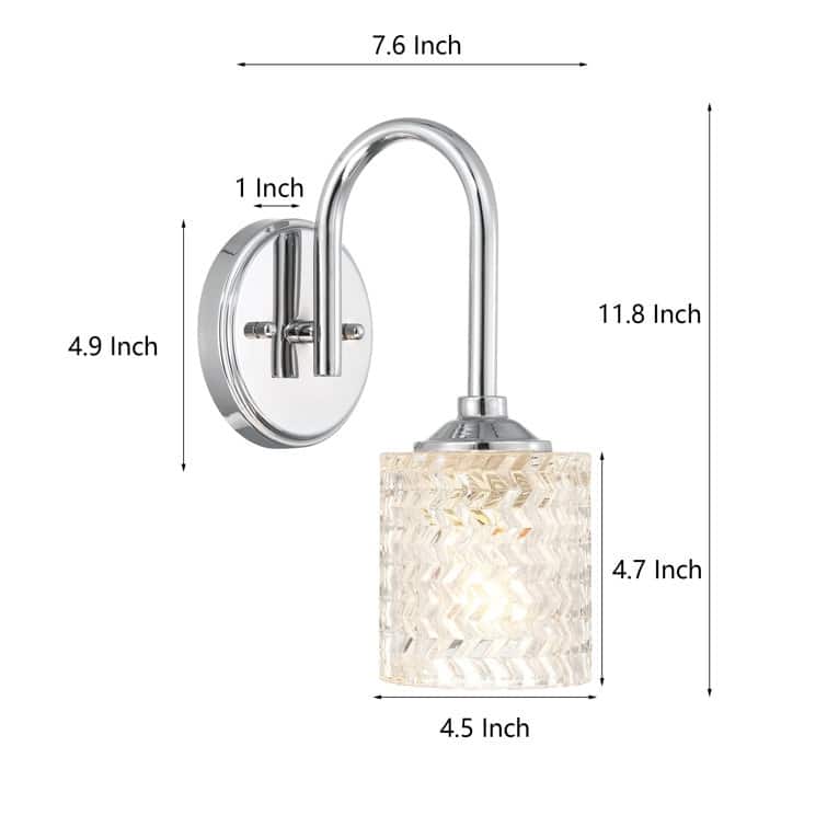Acroma 1-light Dimmable Armed Sconce Wall Sconce