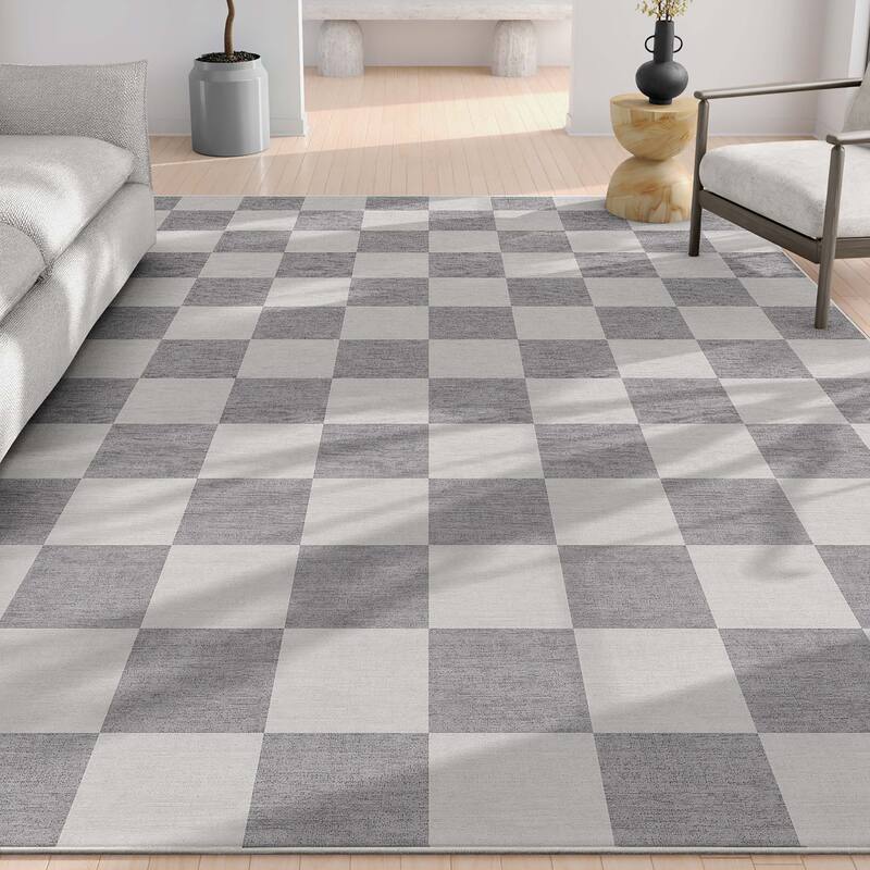 Well Woven Apollo Square Modern Geometric Flat-Weave Area Rug