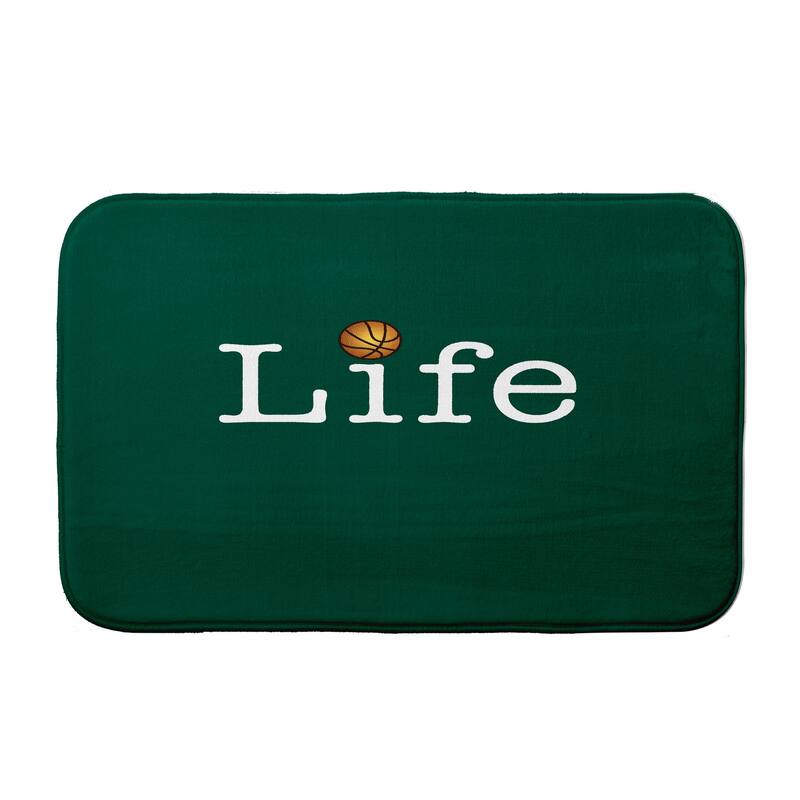 Life + Ball Bath Mat - 21 x 34 - Green