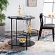 preview thumbnail 23 of 55, SAFAVIEH Iva 17.7-Inch Swivel 3-Tier Metal Bar Cart - 29.53" W x 17.72" L x 32.76" H