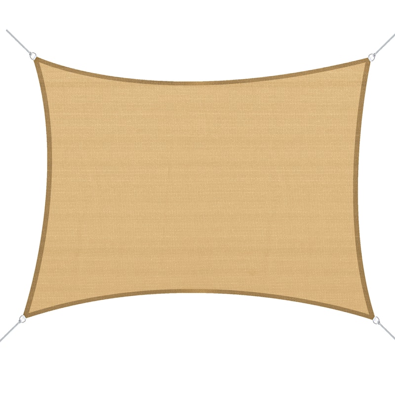 GDFStudio Outdoor Solara Polyethylene Sun Shade Sail with Cooling Effect