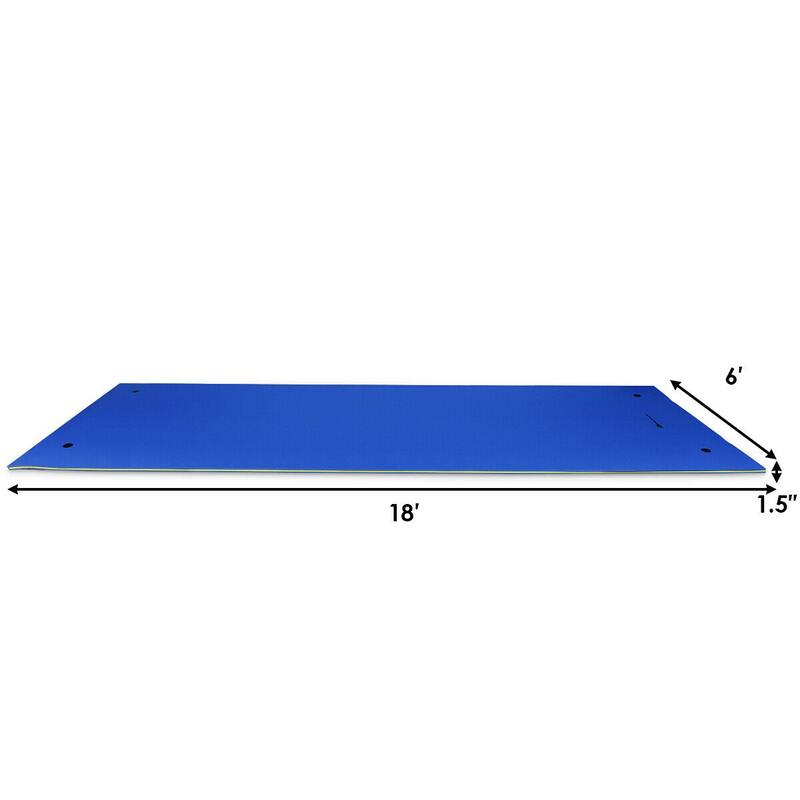 3 Layer Floating Water Pad Foam Mat Water Recreation Relaxing 18' x