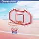 preview thumbnail 2 of 9, Costway Large Wall Mounted Basketball Hoop with 36" x 24" - See Details