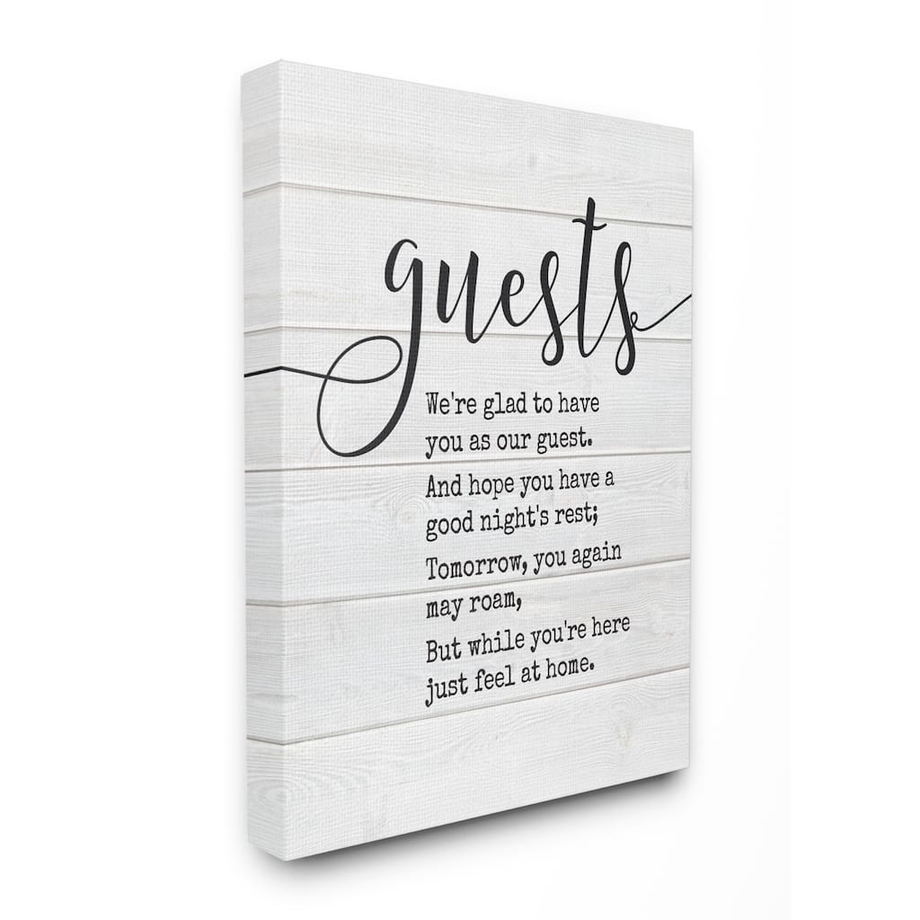 Stupell Guests Feel At Home Wall Art