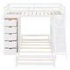 preview thumbnail 24 of 38, Multifunctional & Useful Design Wood Bunk Bed with Maximized Storage Space, Solid Construction