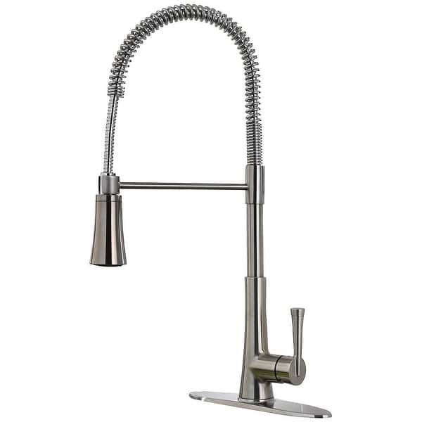 Pfister Lg529 Mc Zuri Pullout Spray High Arc Kitchen Faucet Overstock 16320453 Polished Chrome
