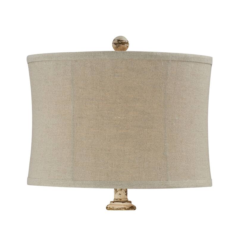 Carmen 32" Table Lamp with Linen Shade, Cottage White (Set of 2)