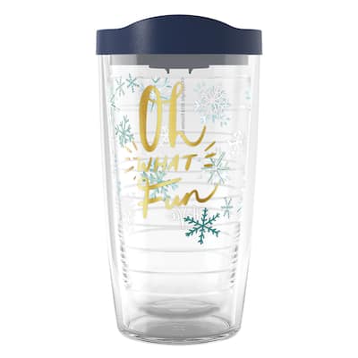 Tervis EttaVee Oh What Fun Christmas Holiday Made in USA Double Walled Insulated Travel Tumbler, Oh What Fun