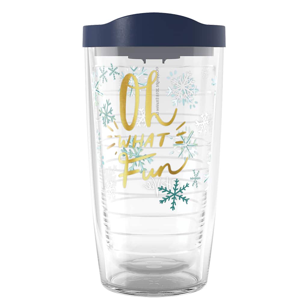 Tervis EttaVee Oh What Fun Christmas Holiday Made in USA Double Walled Insulated Travel Tumbler, Oh What Fun
