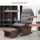 preview thumbnail 15 of 43, HOMCOM Nursery Glider Rocking Chair with Ottoman Cushion Seating