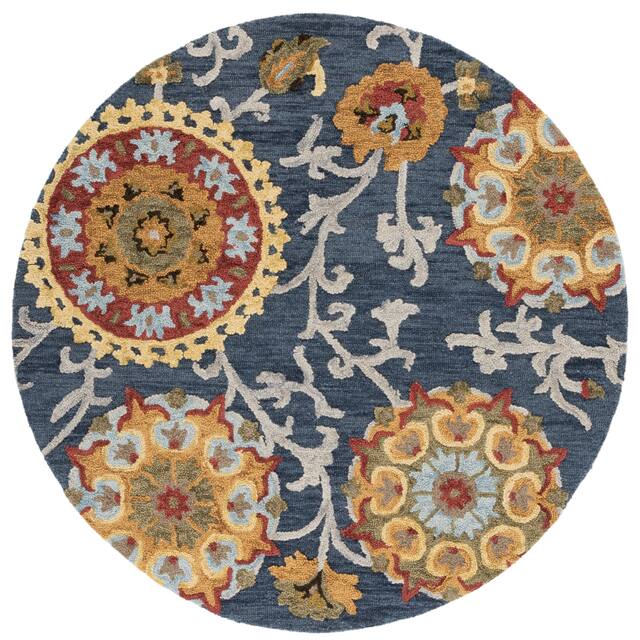 SAFAVIEH Handmade Blossom Nelia Modern Floral Wool Rug