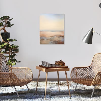 Wynwood Studio Canvas Nature and Landscape Sea is Over there Brown and Tan Rustic Wall Art Canvas Print