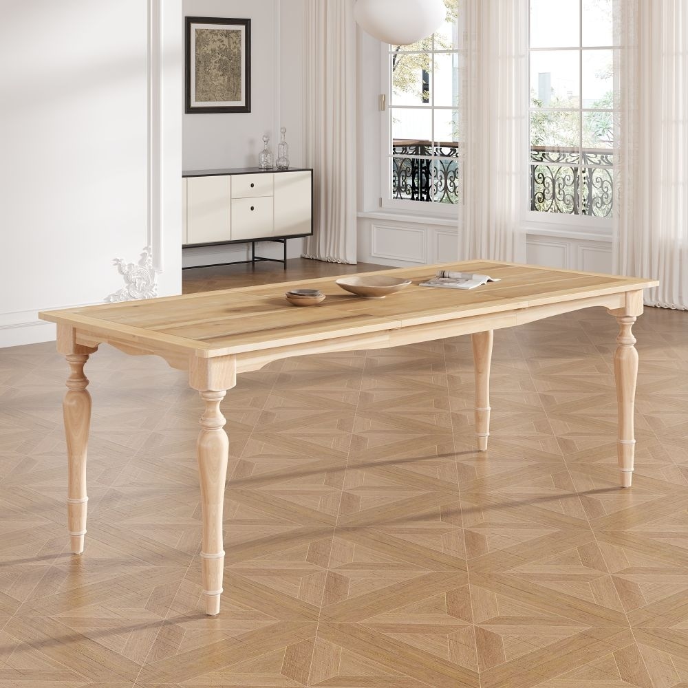 Vintage Traditional 82.7 Inch Extendable Dining Table